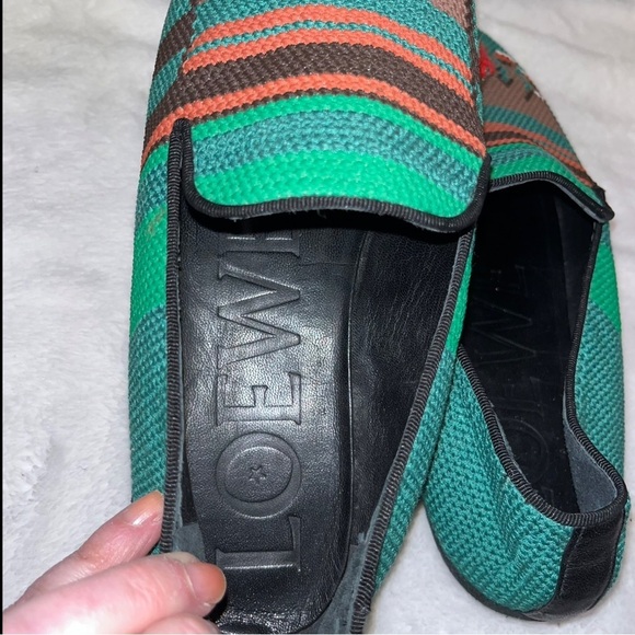 LOEWE loafer slippers foot feet EU 41 Mens 8 Womens 11 toe ring embroidered EUC - Picture 10 of 12
